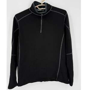 Kuhl Revel 1/4 Zip Long Sleeve Pullover Sweatshirt Sweater Black Size Large